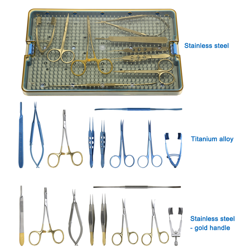 Surgical Instrument Set - Pterygium Surgical Instrument Set Needle Holder